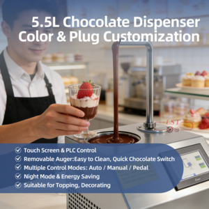 Dispensador de xocolata de 5,5 L: la solució definitiva de fusió i dispensació per a botigues de postres i xocolata